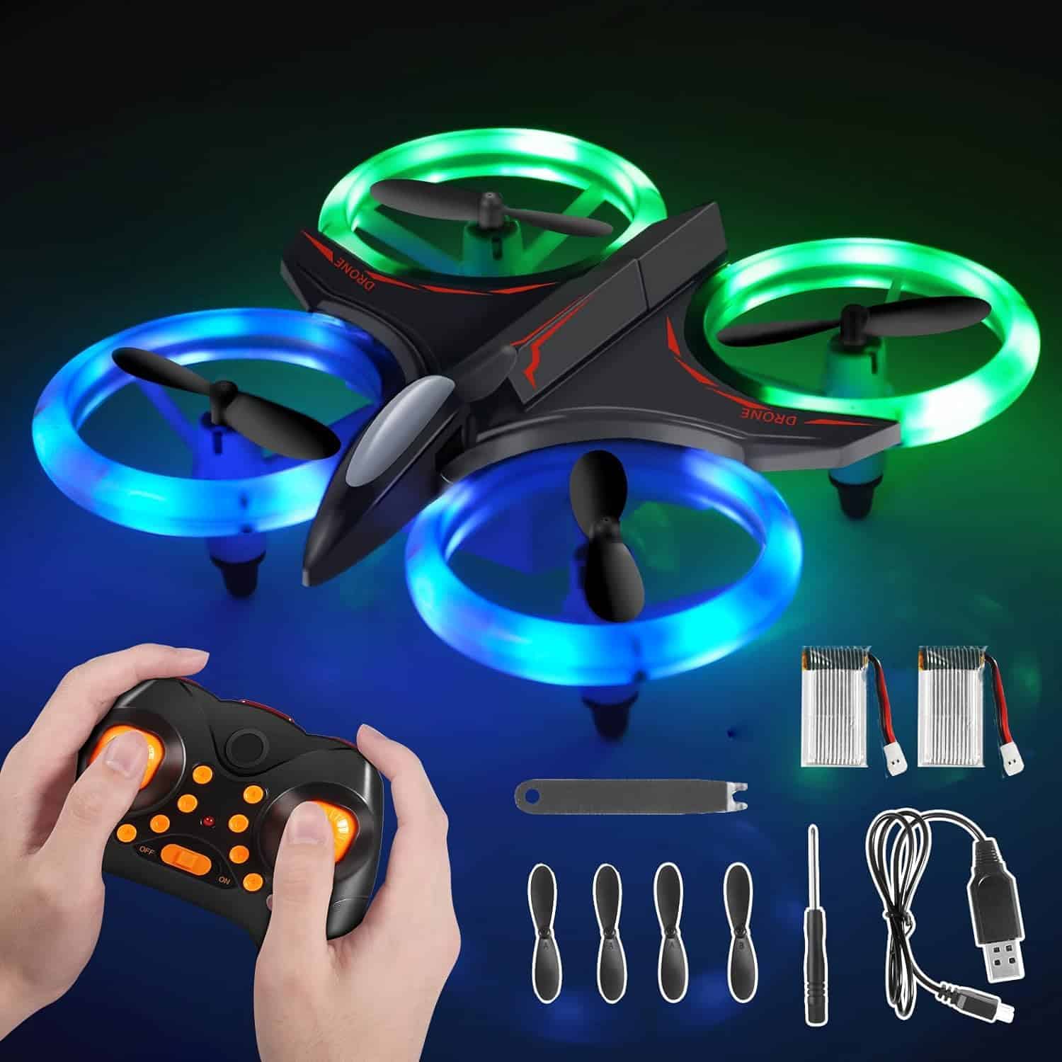 Mini Drone para Niños, LED RC Drone, Quadcopter RC de
