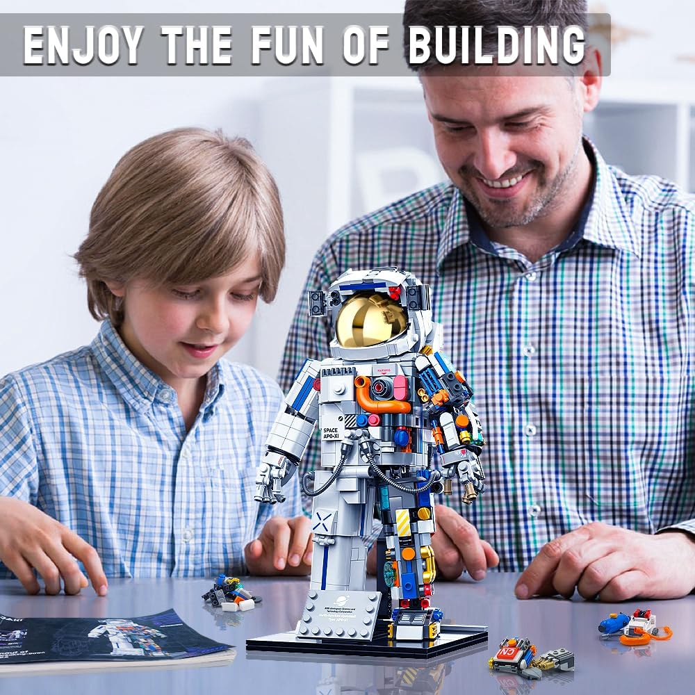 OKKIDY Space Astronaut Building Blocks Sets - 896 PCS Space - Imagen 7