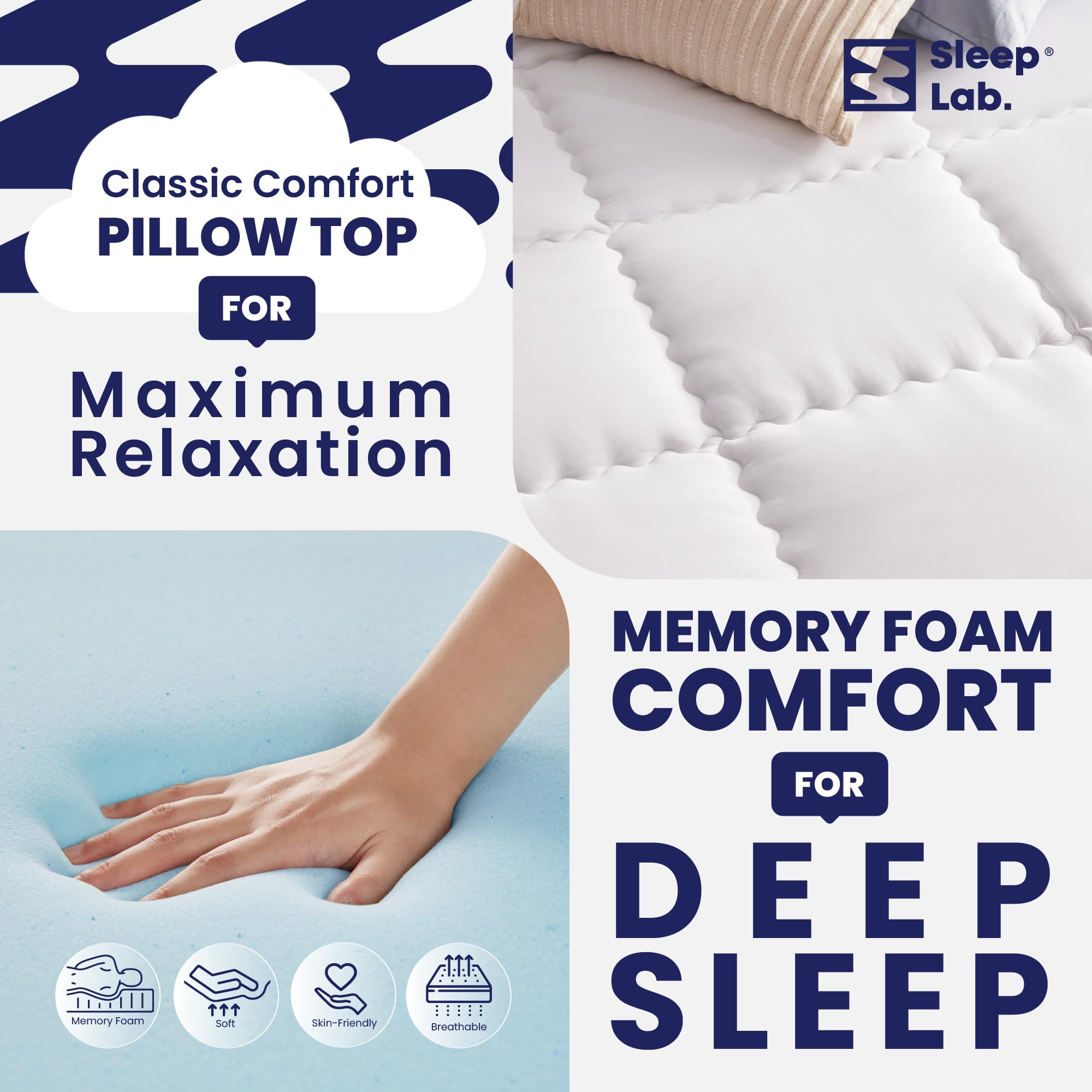 Topper de Colchón de Espuma Viscoelástica de 4 Pulgadas de - Imagen 5