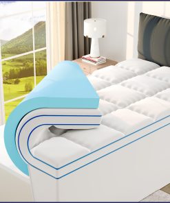 Topper de Colchón de Espuma Viscoelástica de 4 Pulgadas de