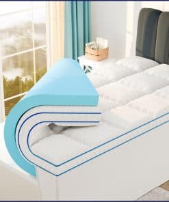 Colchoneta de espuma viscoelástica de 4 pulgadas de doble