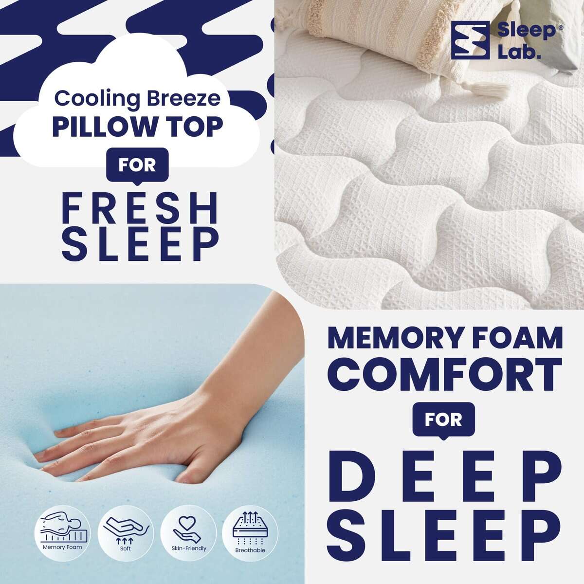 Topper de colchón de espuma viscoelástica de 4 pulgadas de - Imagen 5