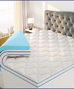 Topper de colchón de espuma viscoelástica de 4 pulgadas de