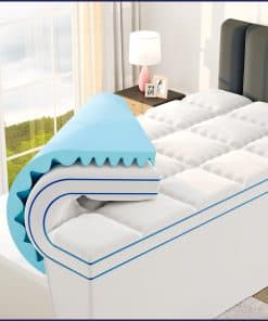 Sobrecolchón de 4 pulgadas de espuma viscoelástica de doble