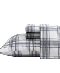 Juego de sábanas de franela 100% algodón Queen -Cuadros de o