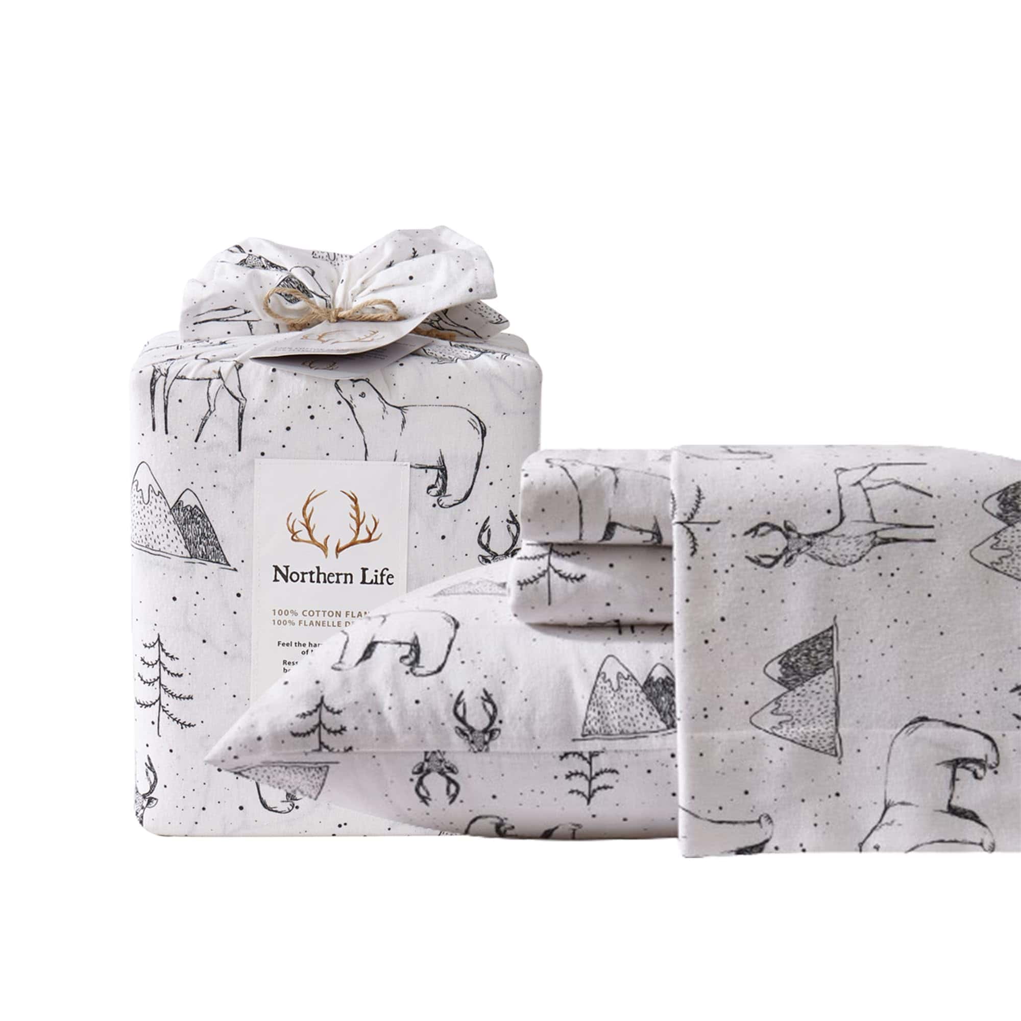 Juego de sábanas de franela Queen 100% -Nórdico de Invierno