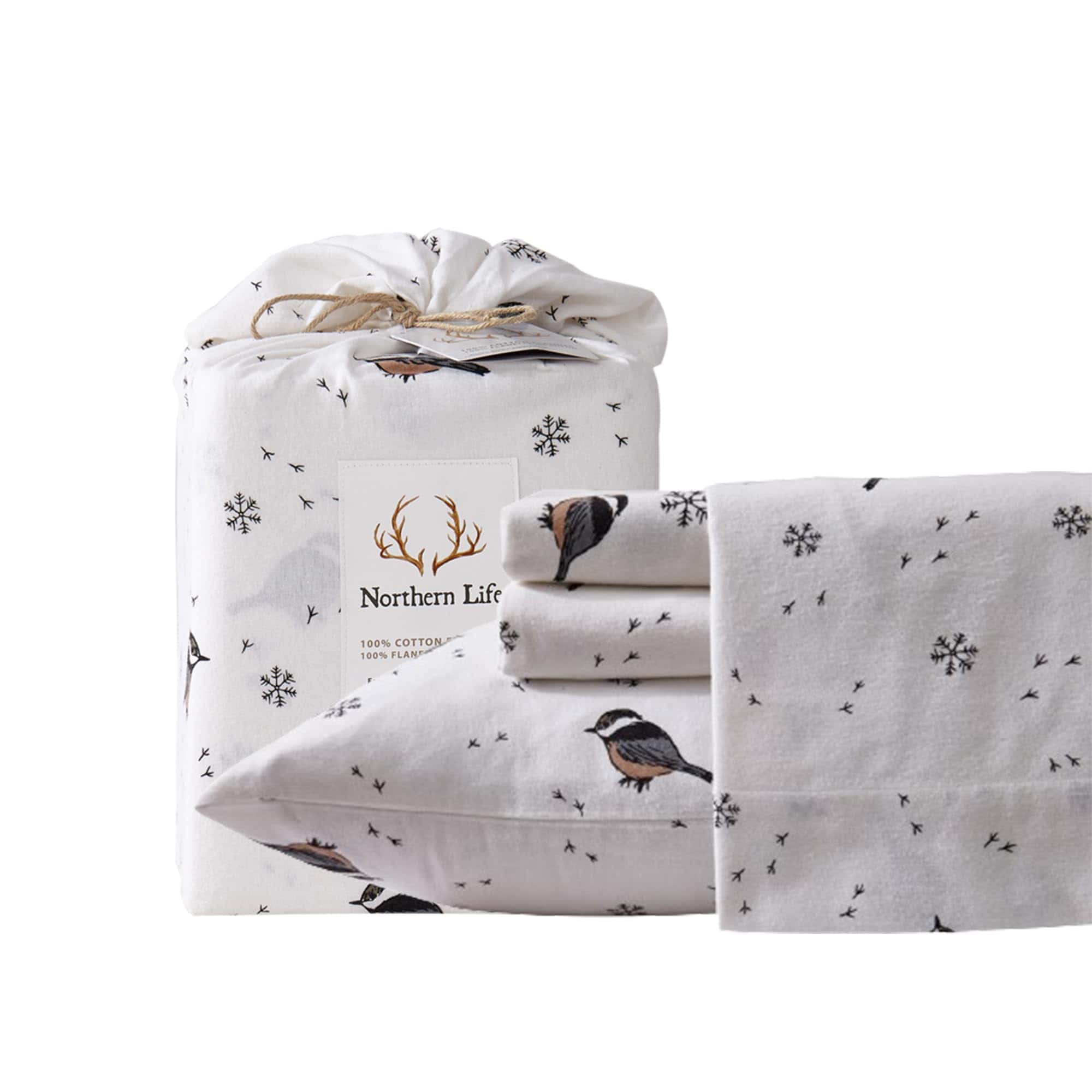 Juego de Sábanas de Franela de Algodón 100% para Cama Queen