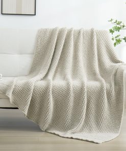 Manta de Tejido de Gofre de Microfibra YIRUIO Tejido de