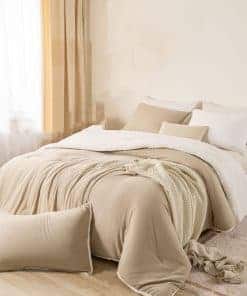 Edredón XIONGBT de Sherpa Cálido y Esponjoso para Cama King