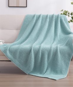 Manta de Tiro de Microfibra de Tela de Gofre Tejido Suave