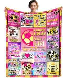 Manta de Fútbol Wattnai Regalos de Fútbol para -Color7