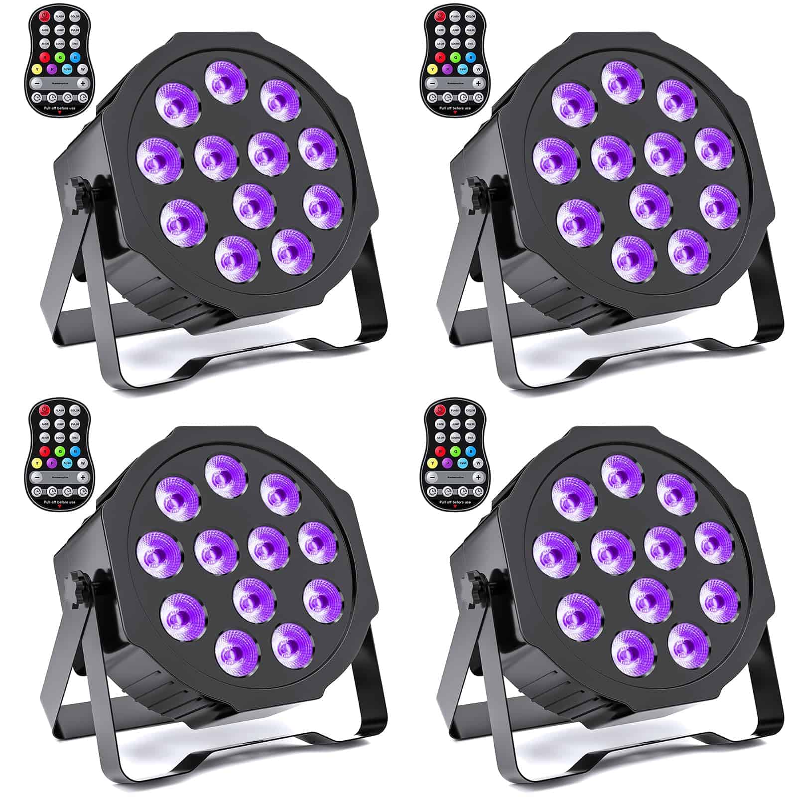 Luces Par Recargables Uplights RGBWA+UV 6-en-1 LED Batería