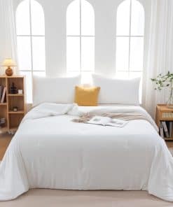 Edredón Blanco King Ultra Suave XIONGBT - 3 Piezas de Tela