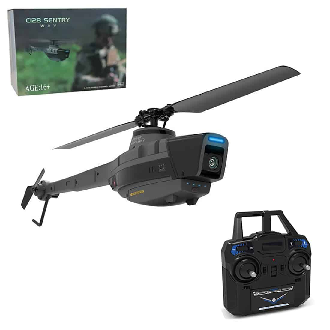 Helicóptero RC C128, Helicóptero de Control Remoto 2.4G 4CH