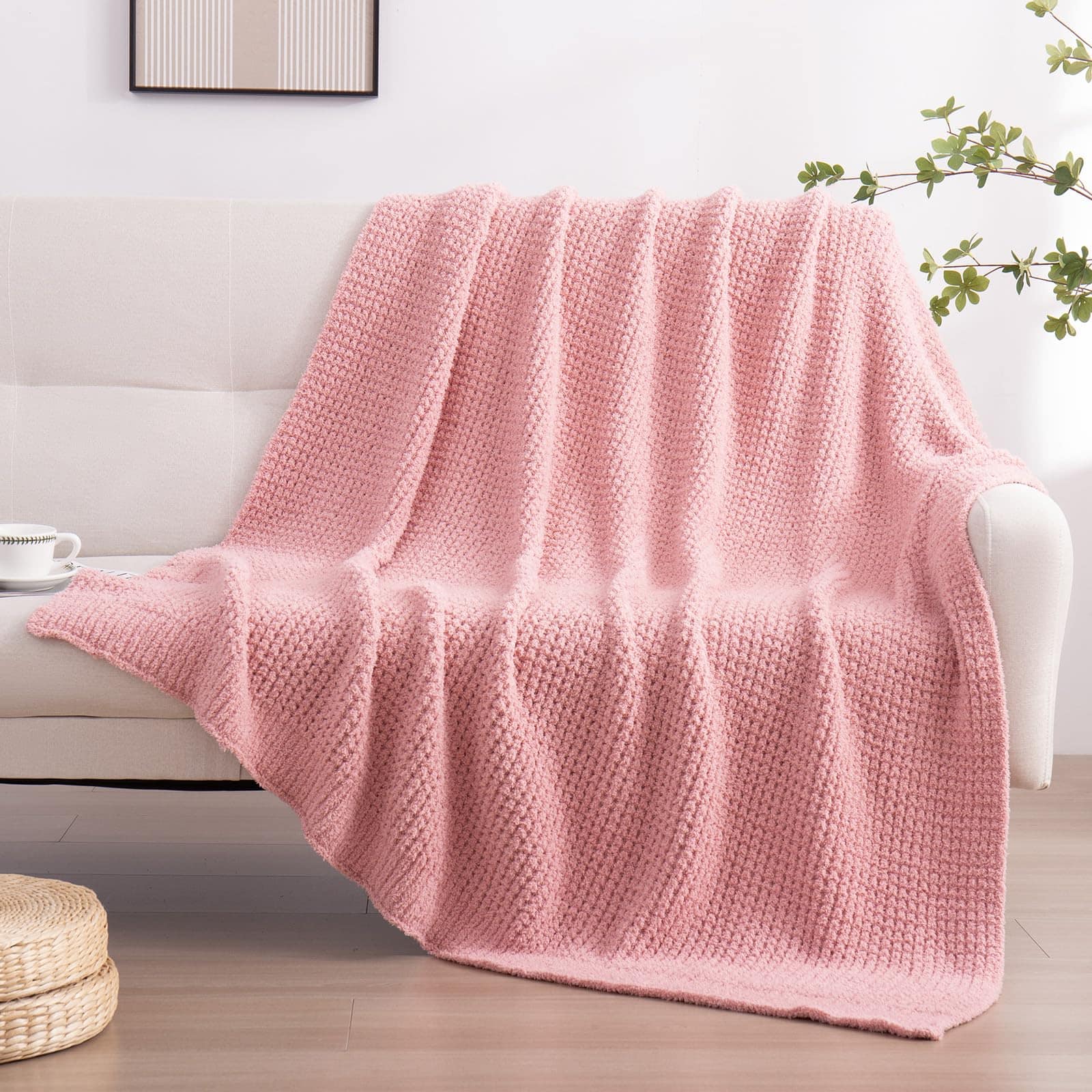 Manta de Tiro de Microfibra Tejido de Gofre YIRUIO Súper