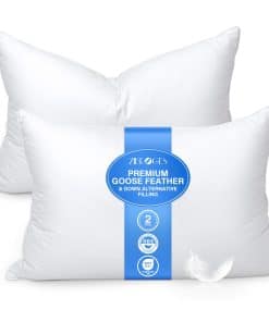 Set de 2 almohadas de plumas de ganso zibroges -Blanco