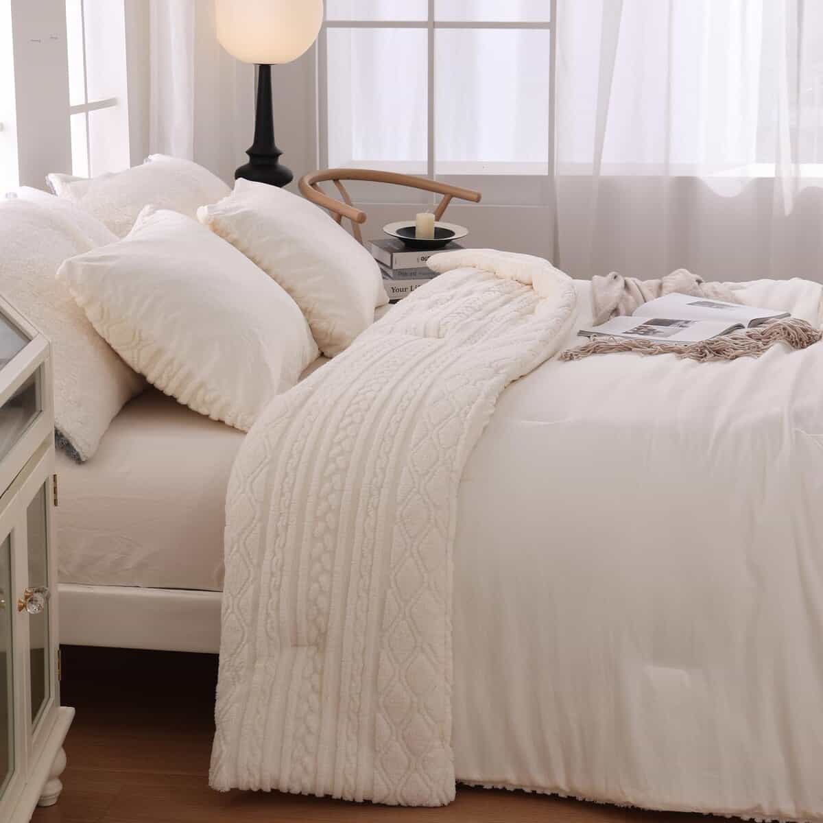 Juego de Edredón XIONGBT cálido de tamaño Queen - Tufted - Imagen 4