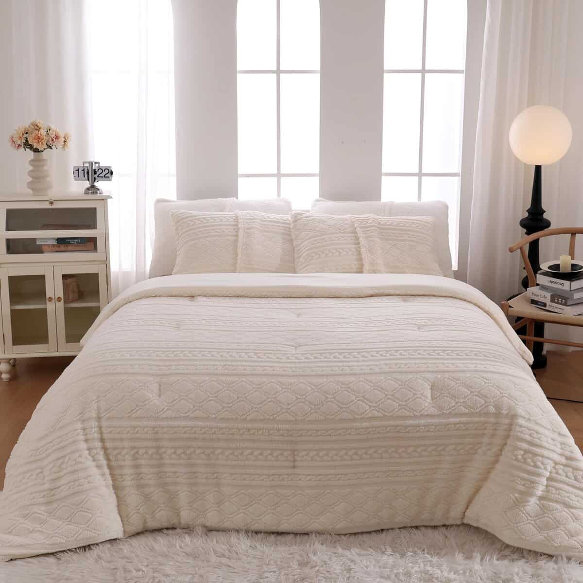 Juego de Edredón XIONGBT cálido de tamaño Queen - Tufted