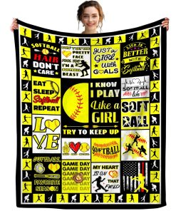 Manta de Softball Wattnai Regalos para Niñas Niños Mantas y