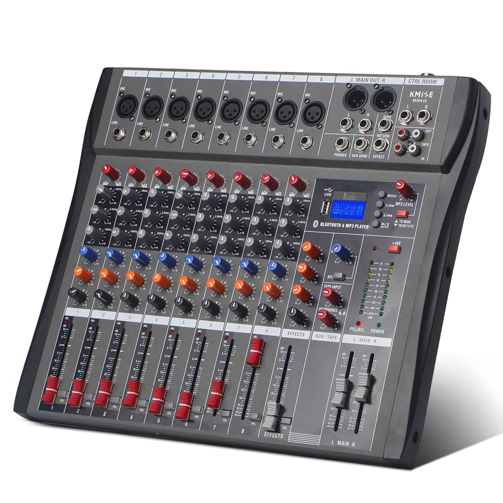 Mezclador de Audio de 8 Canales, Consola Profesional de