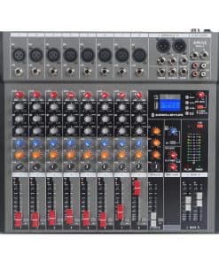 Mezcladora de Audio de 12 Canales, Mesa de Mezclas Digital