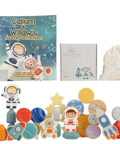 Juego de bloques de madera apilables de 30 piezas para