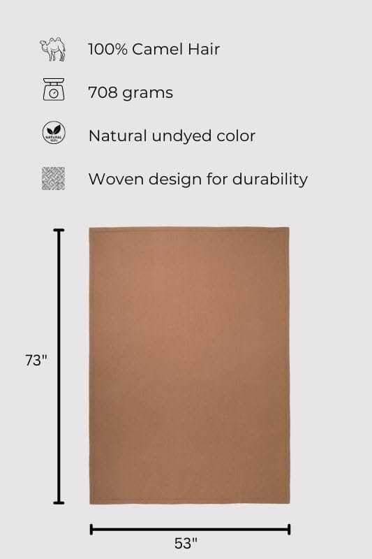 Manta de lana de camello Jet&Bo para sofá y cama, color - Imagen 6