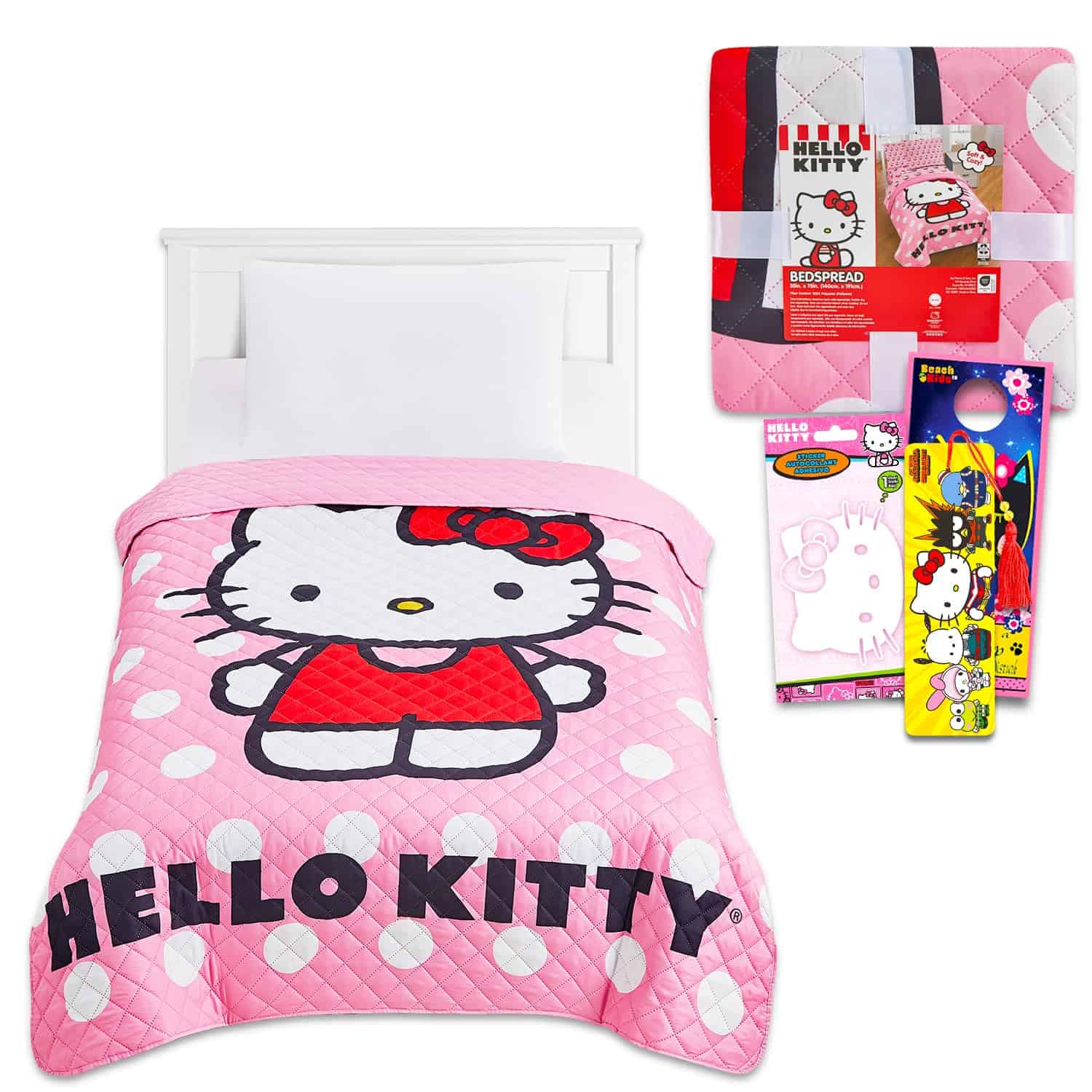 Set de Colcha Hello Kitty para Cama Individual para Niños -