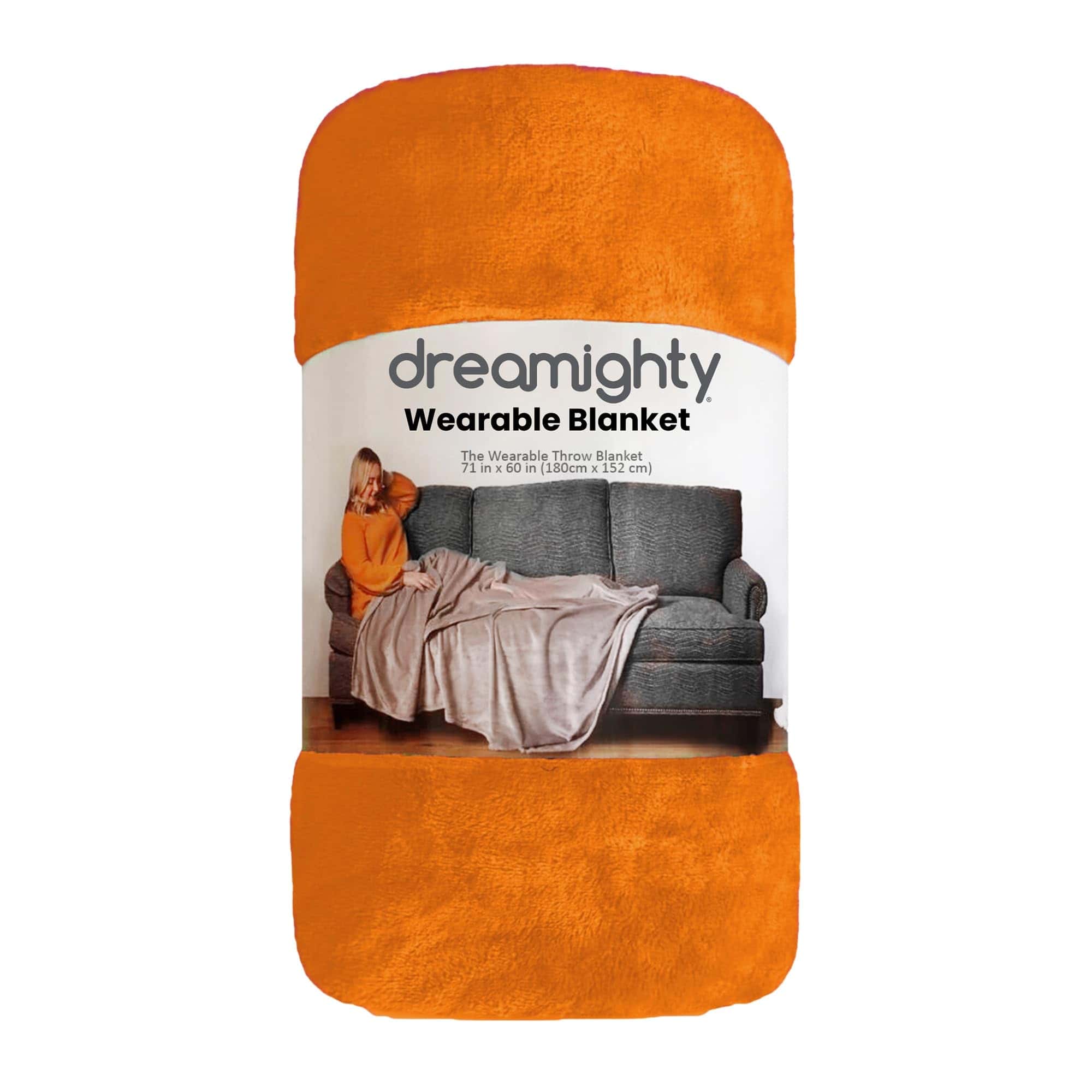 Manta portátil para adultos con mangas -Naranja - Imagen 10