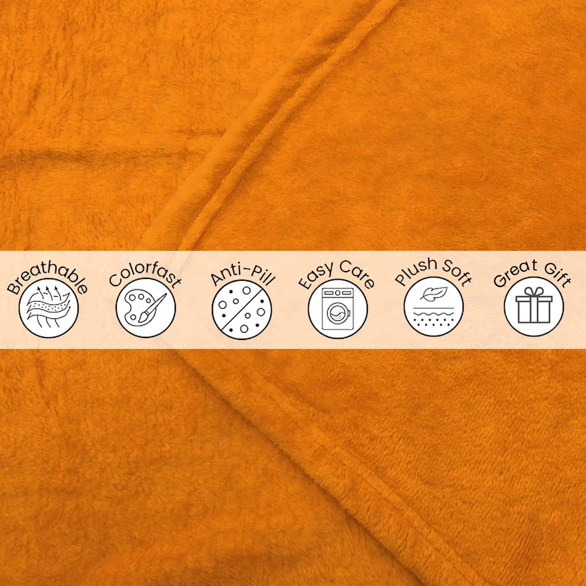 Manta portátil para adultos con mangas -Naranja - Imagen 9