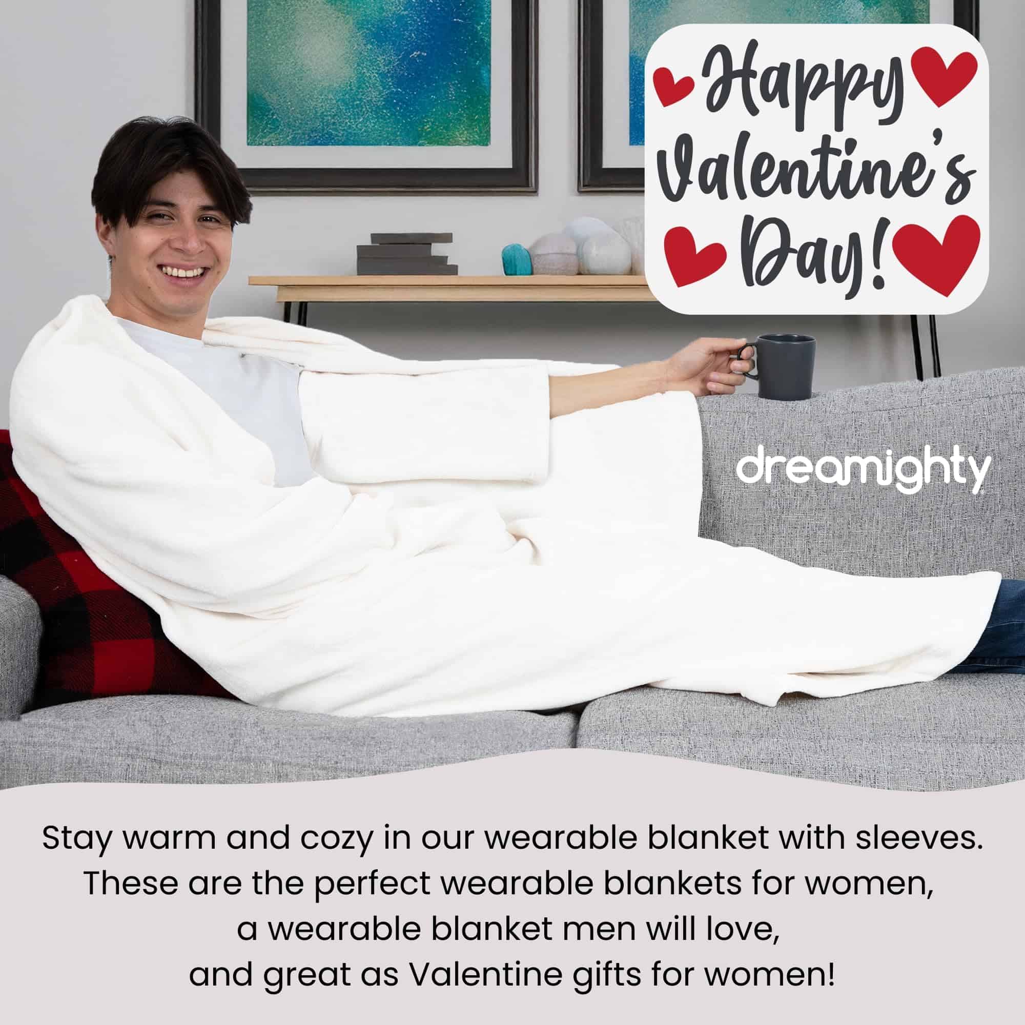 Manta con Mangas Abrigadas - Mantas para Mujeres y Hombres, - Imagen 5