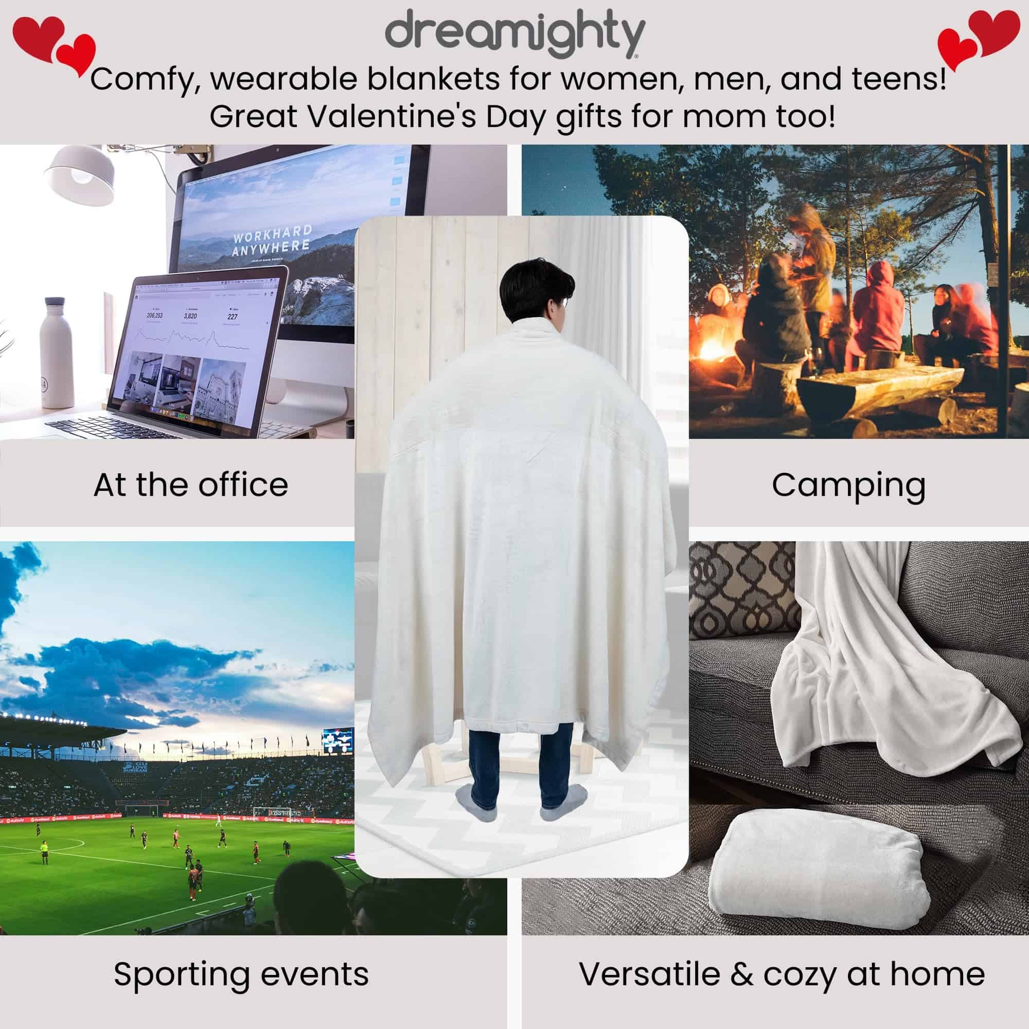 Manta con Mangas Abrigadas - Mantas para Mujeres y Hombres, - Imagen 6