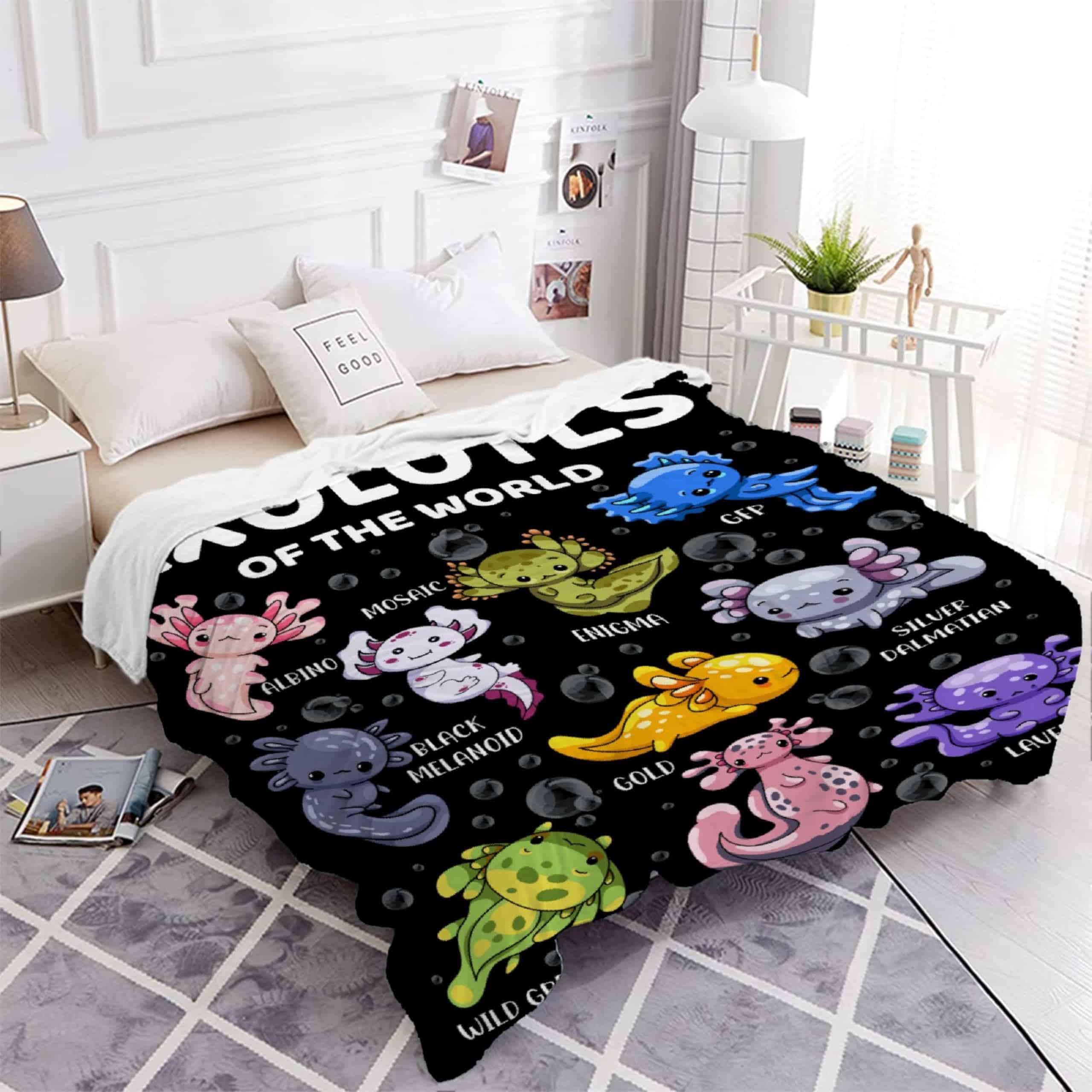 Manta de Axolote - Regalos de Felpa de Axolote Lindos para - Imagen 5