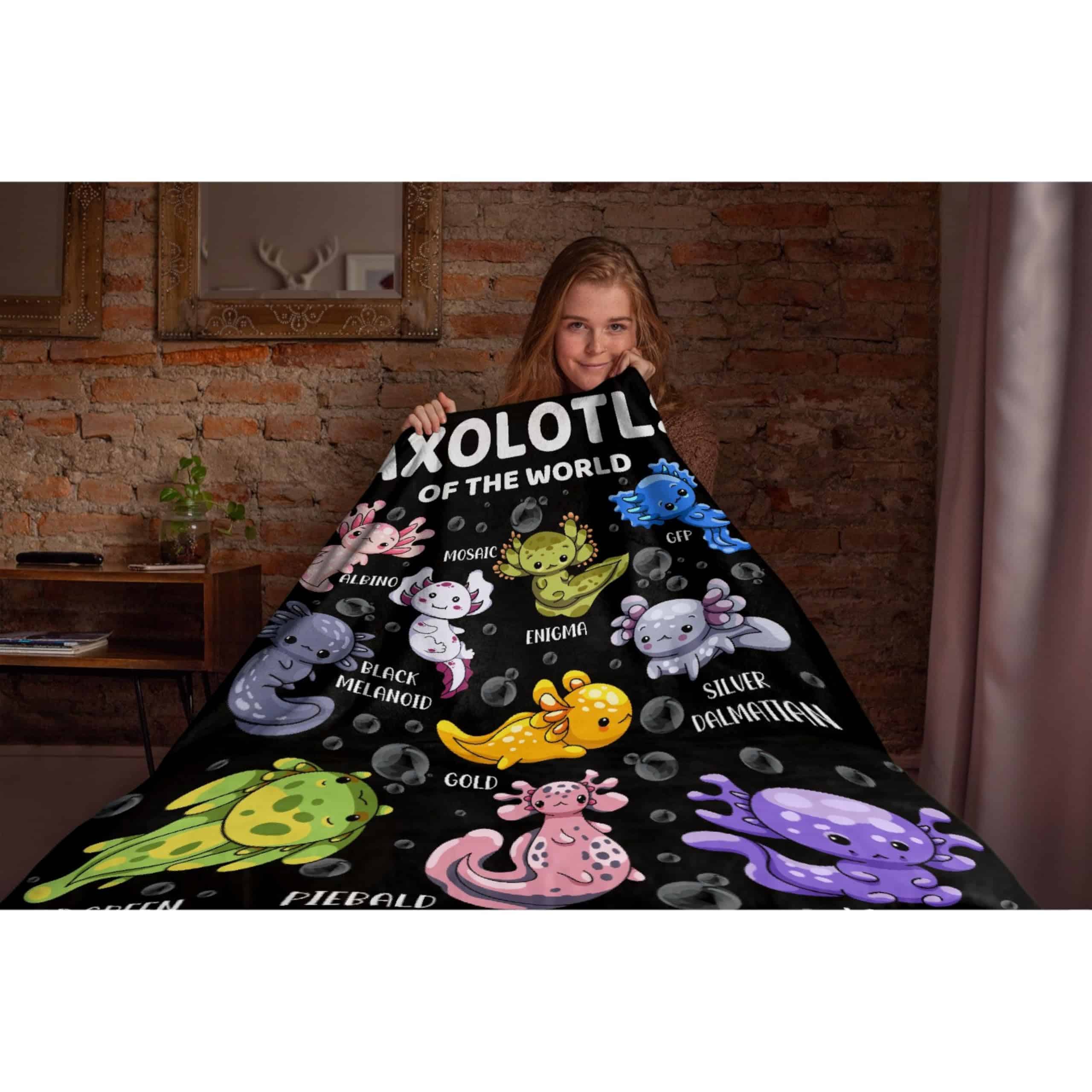 Manta de Axolote - Regalos de Felpa de Axolote Lindos para - Imagen 9