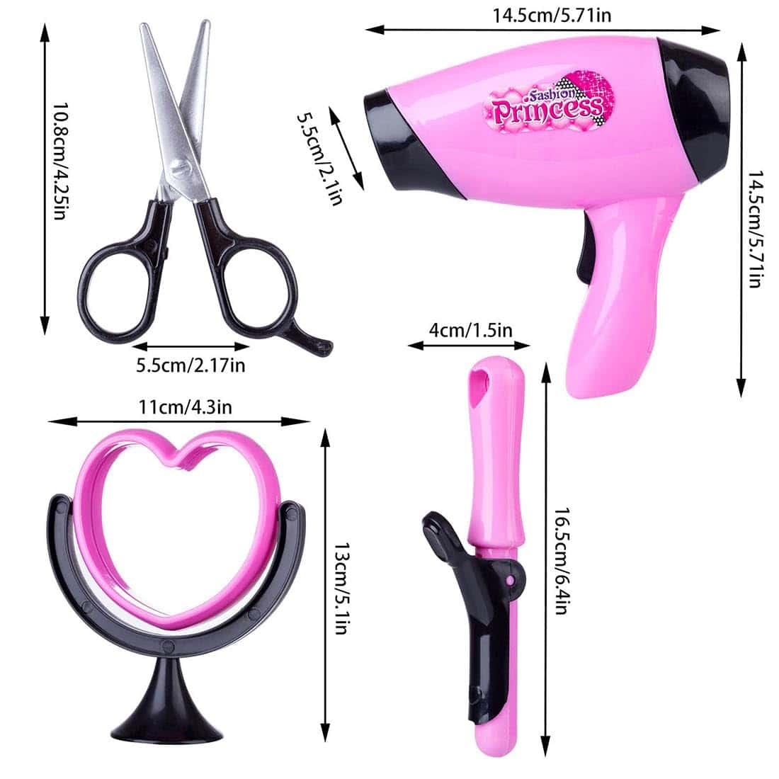 Juego de muñeca para maquillaje y peinado - Kit de 35 - Imagen 4