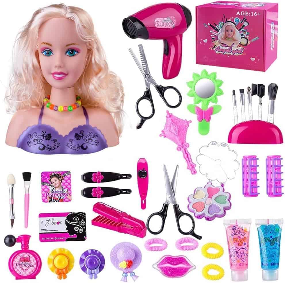 Juego de muñeca para maquillaje y peinado - Kit de 35 - Imagen 6