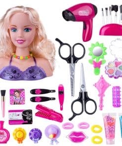 Juego de muñeca para maquillaje y peinado - Kit de 35