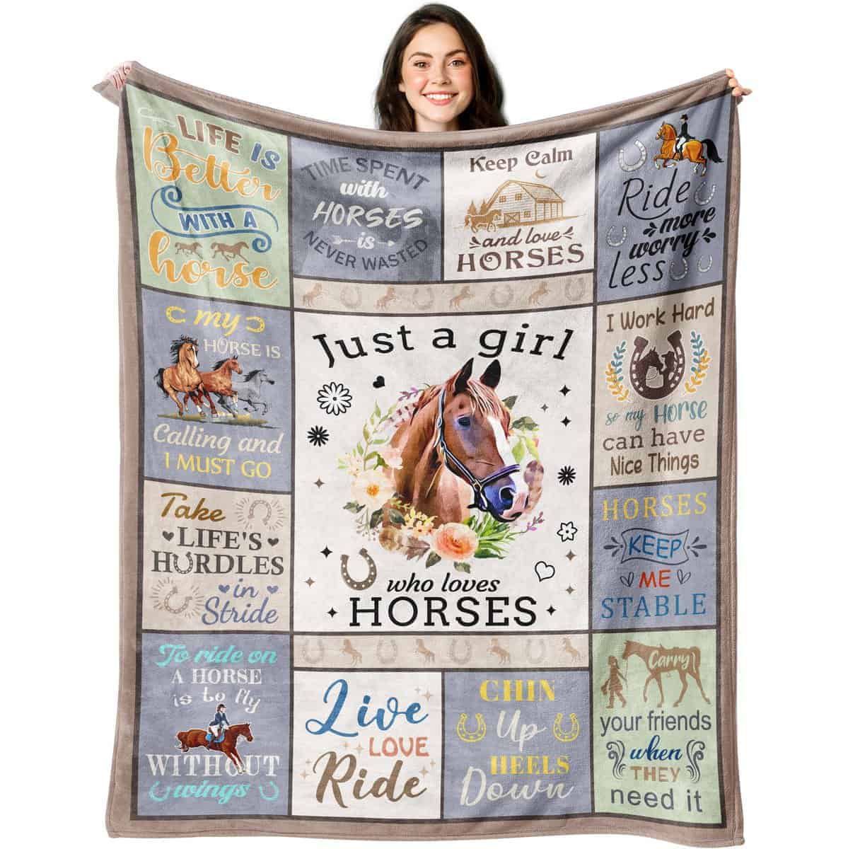 Manta CITYSONG para niñas, Regalos de Caballo para Niñas