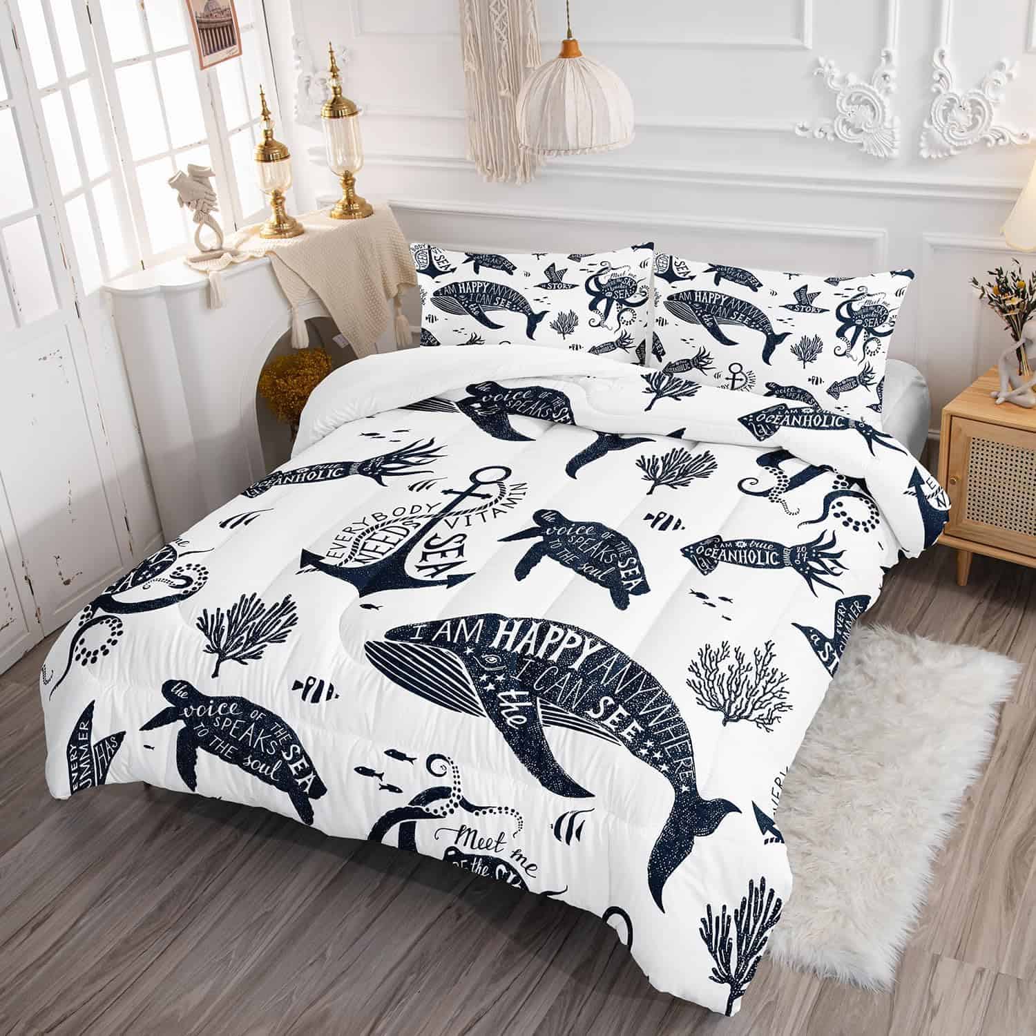 Set de Edredón Suncloris Deep Ocean Sea Animal para Niños y - Imagen 3