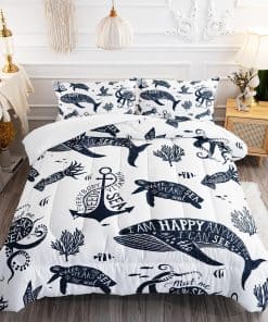 Set de Edredón Suncloris Deep Ocean Sea Animal para Niños y