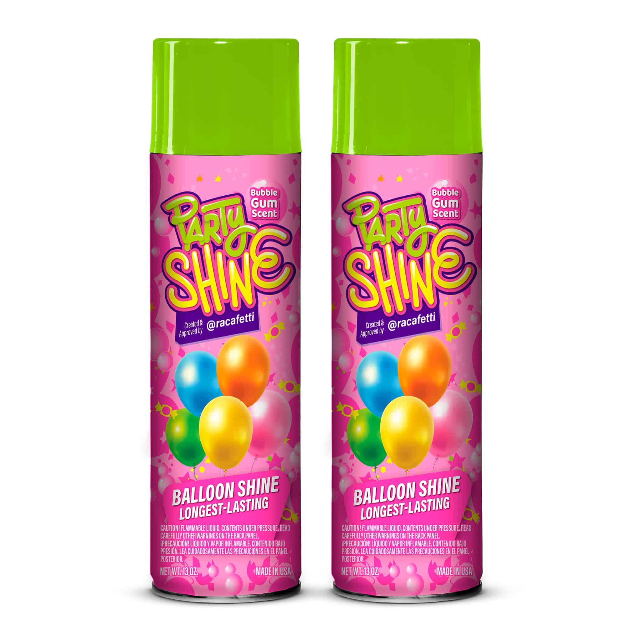 Spray Brillante para Globos de Chicle Party Shine, Spray de