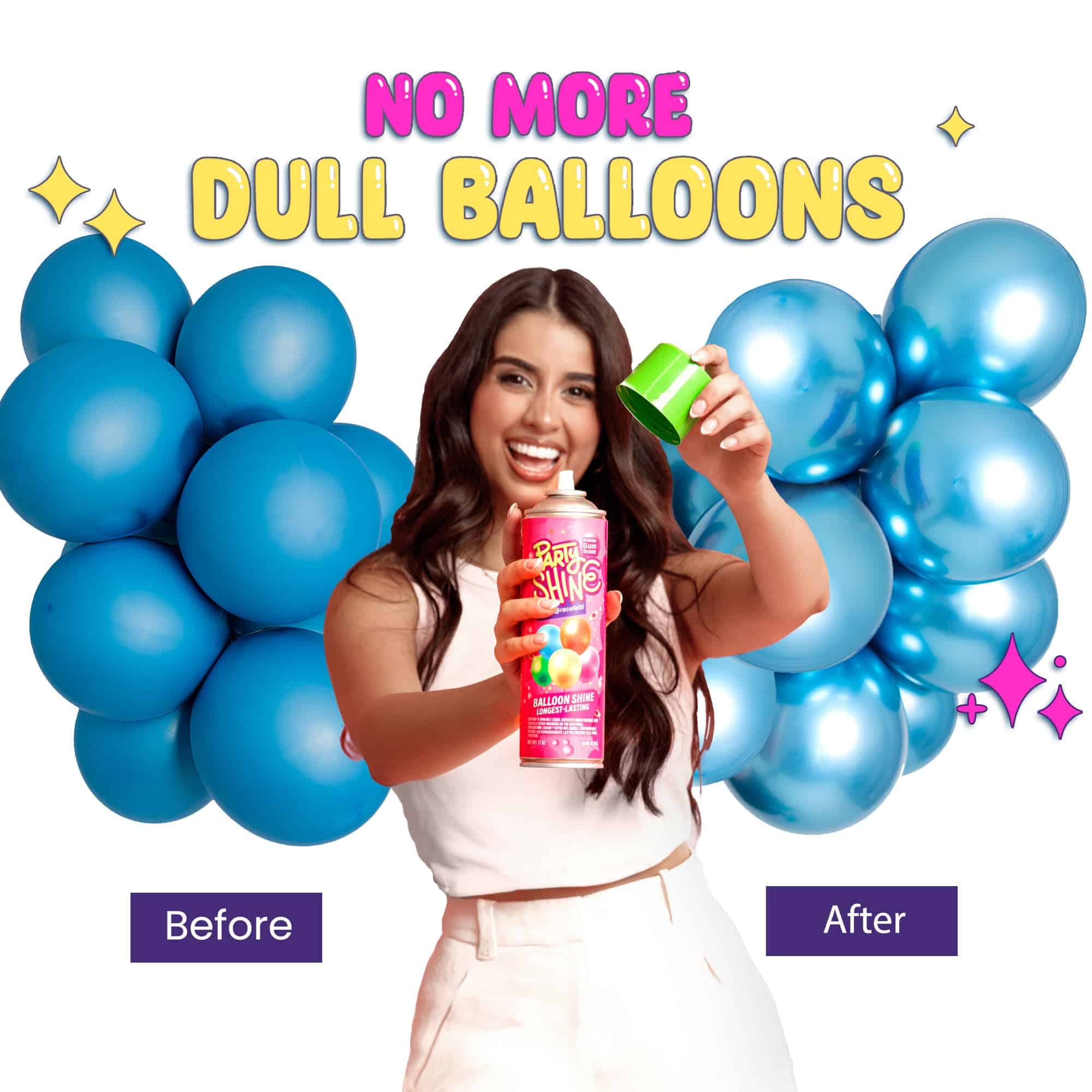 Spray Brillante para Globos de Chicle Party Shine, Spray de - Imagen 5