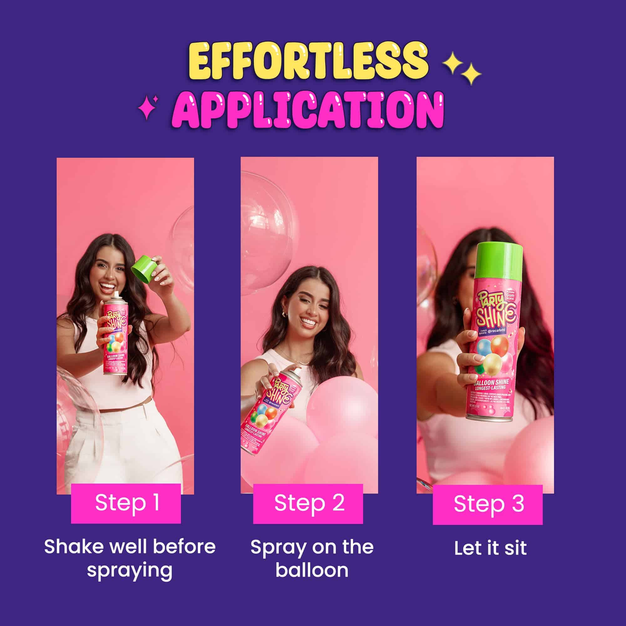 Spray Brillante para Globos de Chicle Party Shine, Spray de - Imagen 7