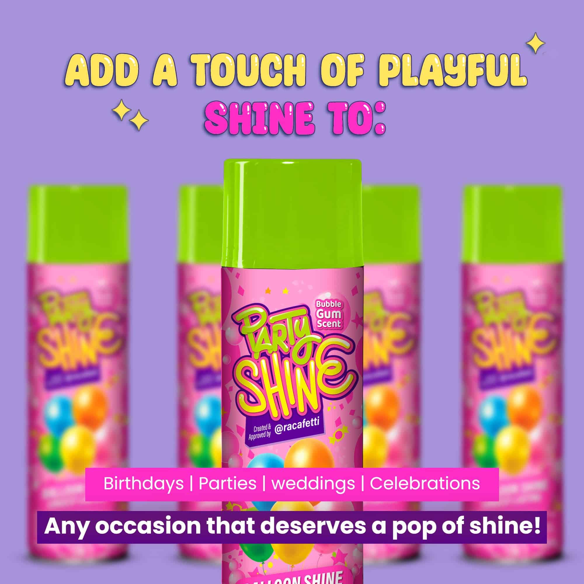 Spray Brillante para Globos de Chicle Party Shine, Spray de - Imagen 6