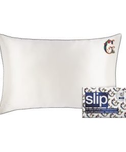 Funda de Almohada de Seda Pura para Reina - -Blanco