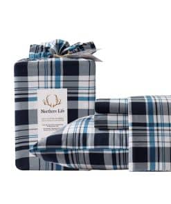 Juego de Sábanas de Franela Queen 100% Algodón Temporada