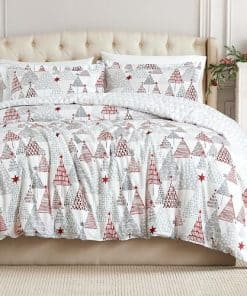 Set de Edredón Navideño tamaño King con 2 Fundas de