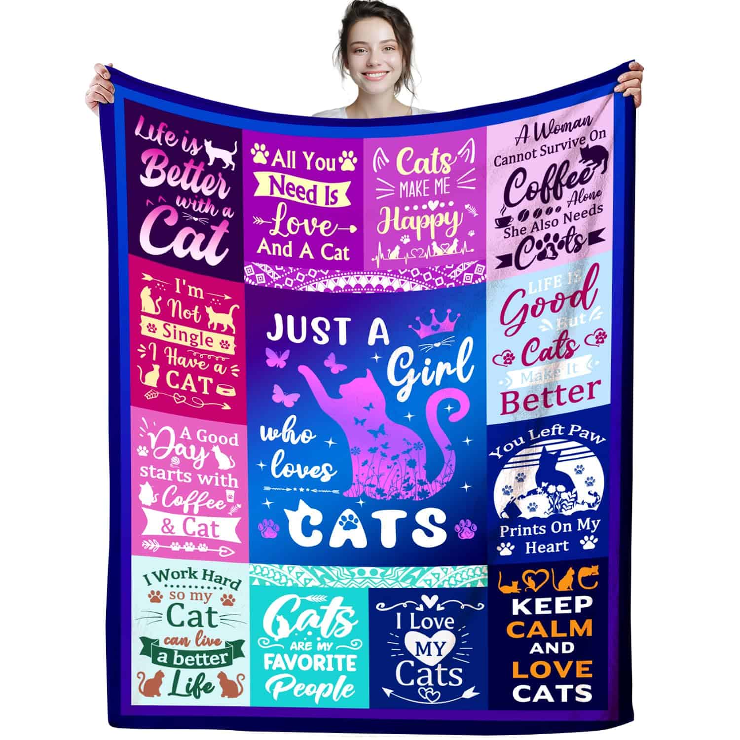 Mantas de Gato Lindas Wattnai, Mantas y Cobijas de Gatito