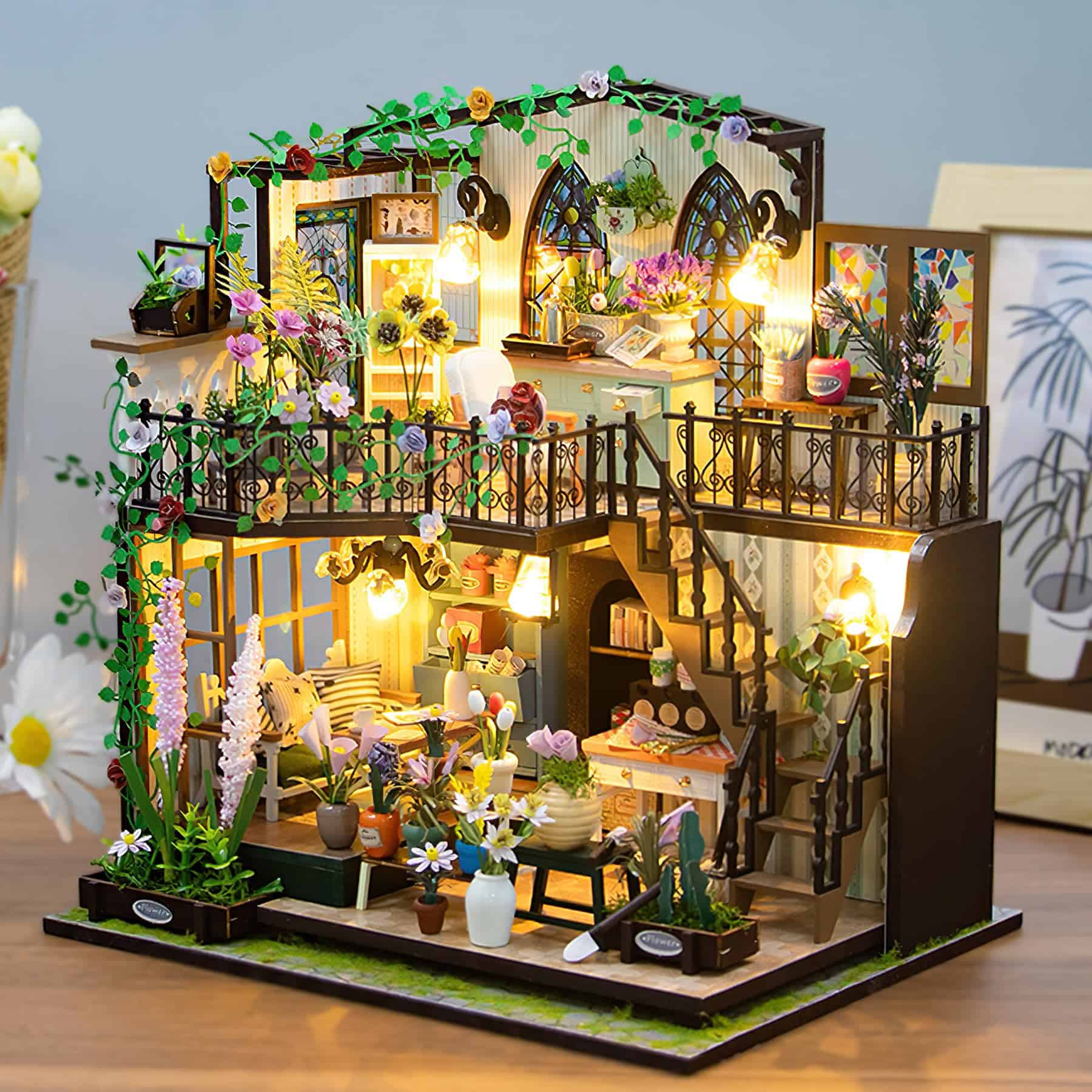 Kit de Casa de Muñecas en Miniatura DIY, Kit de -Colorido - Imagen 8