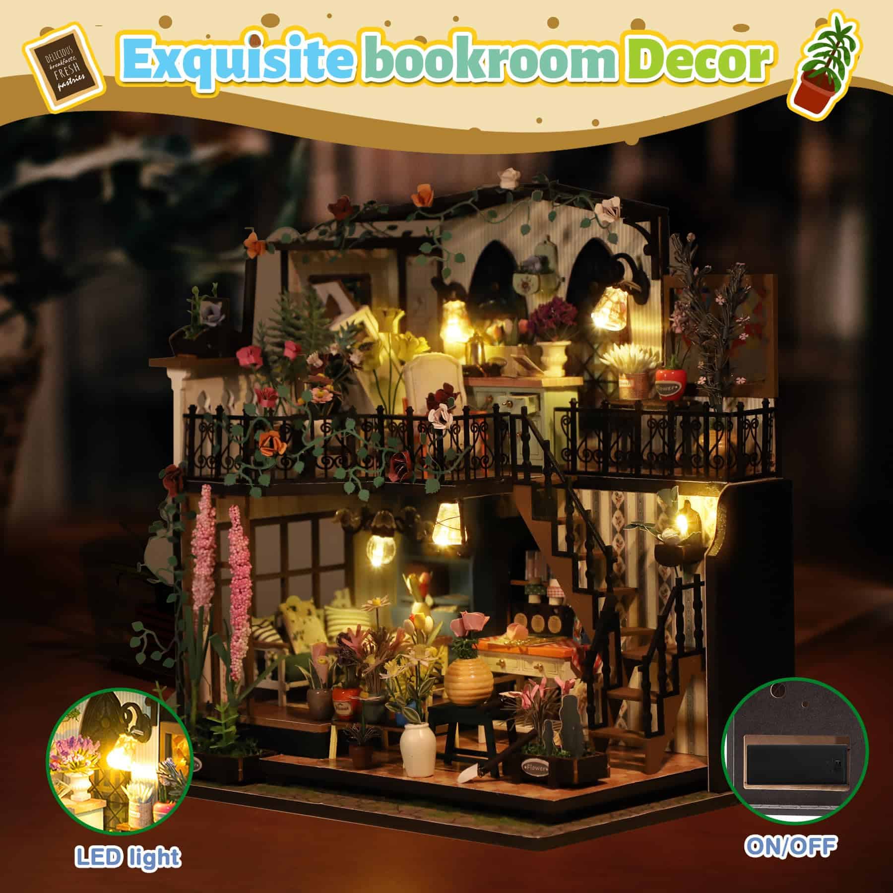 Kit de Casa de Muñecas en Miniatura DIY, Kit de -Colorido - Imagen 4